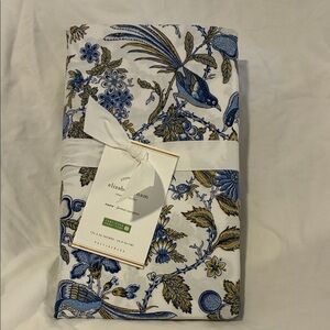 NWT Pottery Barn “Elizabeth” Floral  European Pillow Sham with Gingham Trim